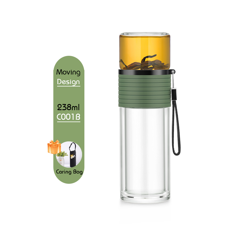 Bình lọc trà travel Samadoyo C001C (nâu) 238mL