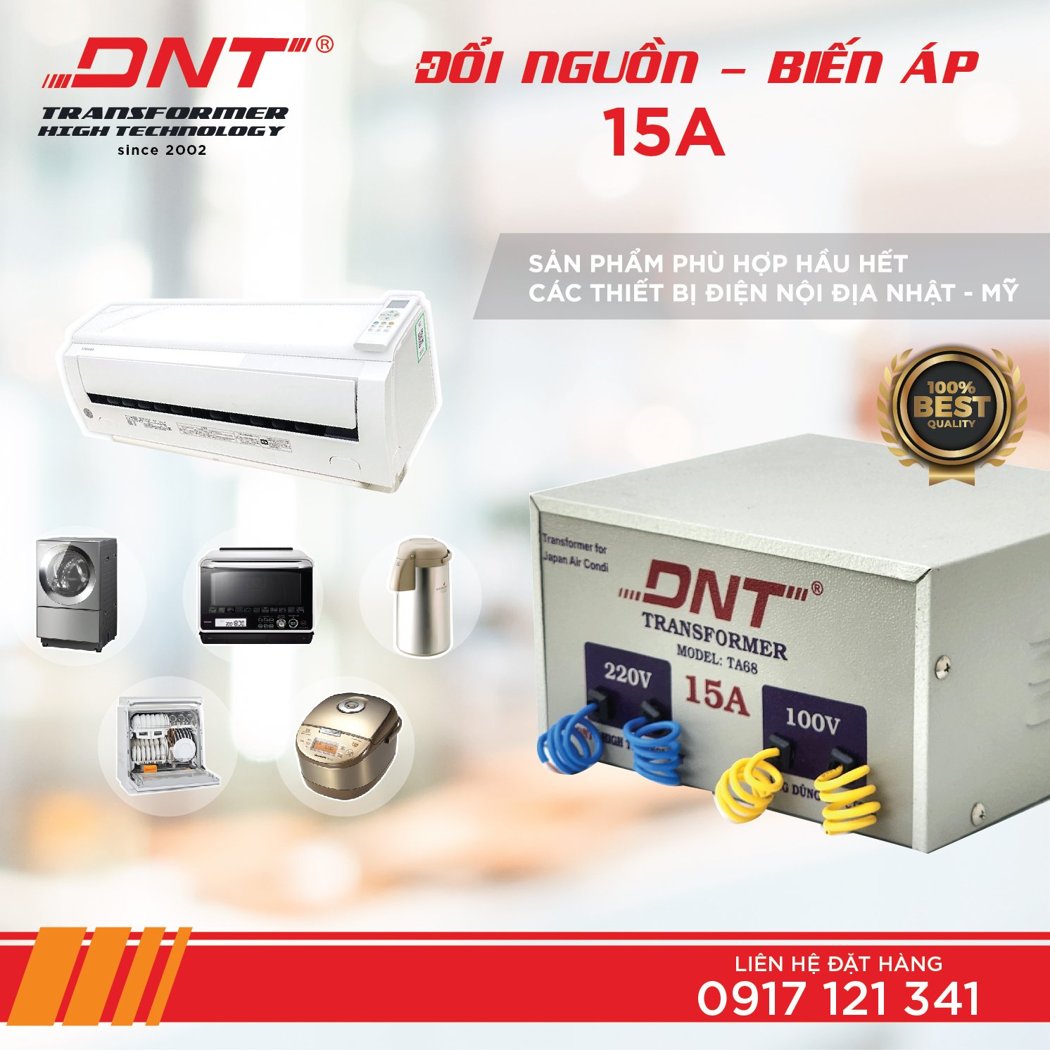 [HCM]Biến áp DNT 15a 220v ra 100v