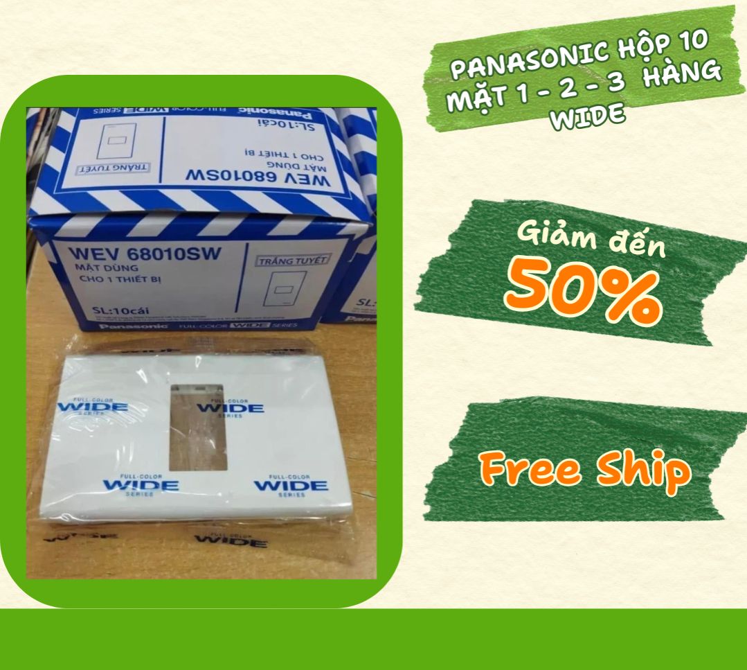 (Panasonic) HỘP 10 Mặt 1-2-3 Panasonic Hàng Wide