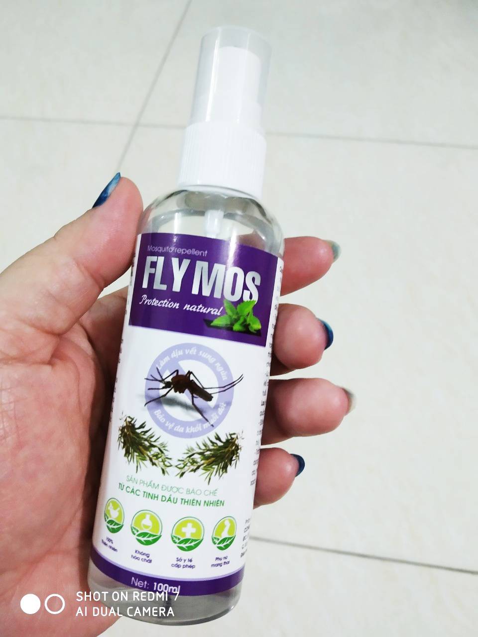 Xịt chống muỗi 3H Flymos - chai 100ml