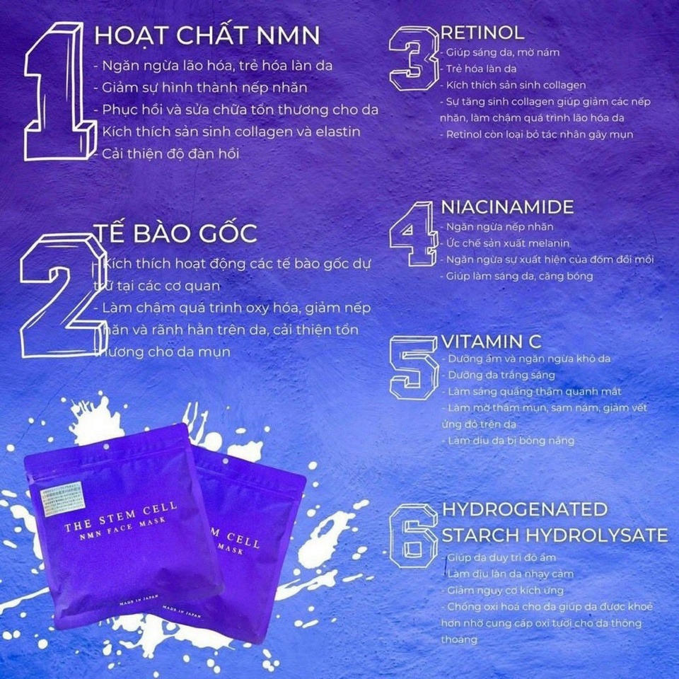 Mặt Nạ The Stem Cell NMN Face Mask 30 Miếng