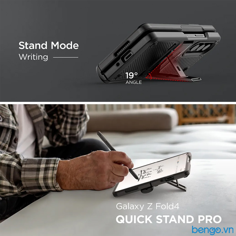 Ốp Lưng Samsung Galaxy Z Fold 4 5G VRS Design QuickStand Active