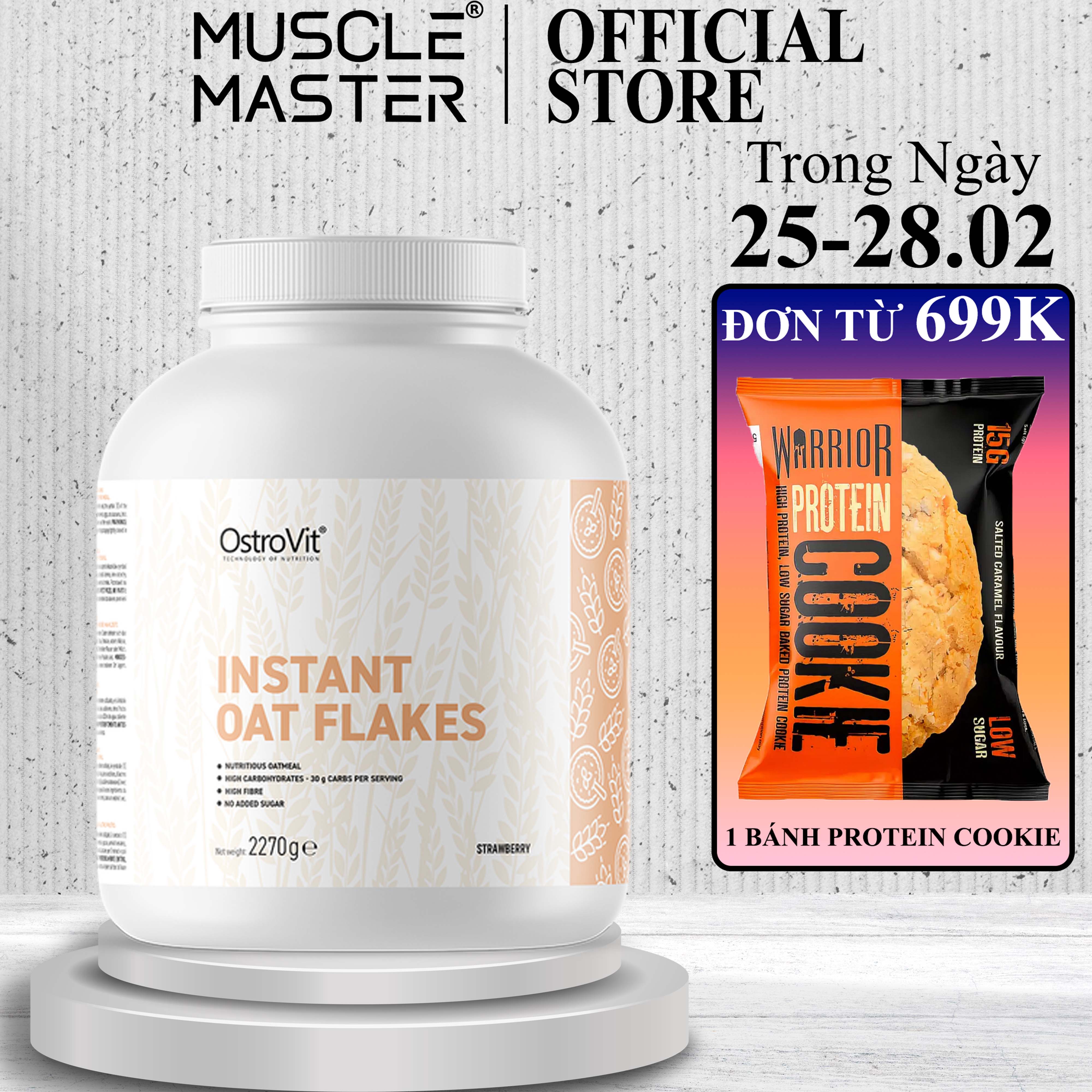 Yến mạch ăn liền ostrovit instant oat flakes 2.27kg