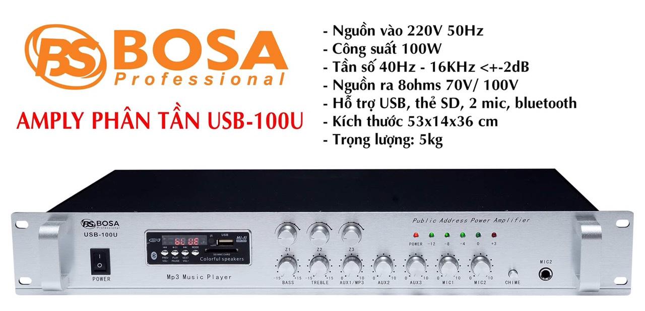 [HCM]Amply phân tần Bosa 100U-USB