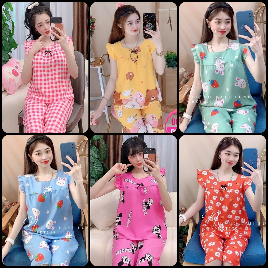 Bigsize 57-63Kg Đồ Bộ Lửng Vải Lụa Hàn Mềm Mịn