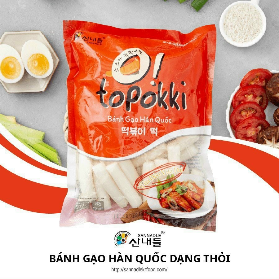 1kg bánh gạo topokki truyền thống i- doanvat_hangduong