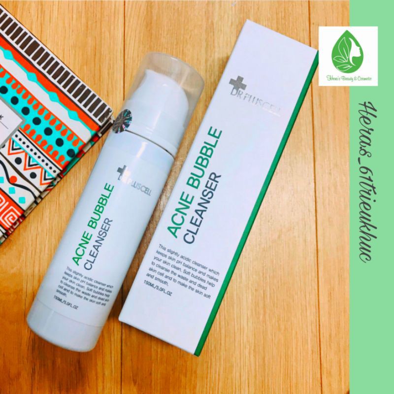 Sữa Rửa Mặt Dạng Bọt Cho Da Mụn Dr Pluscell Acne Bubble Cleanser 150ml