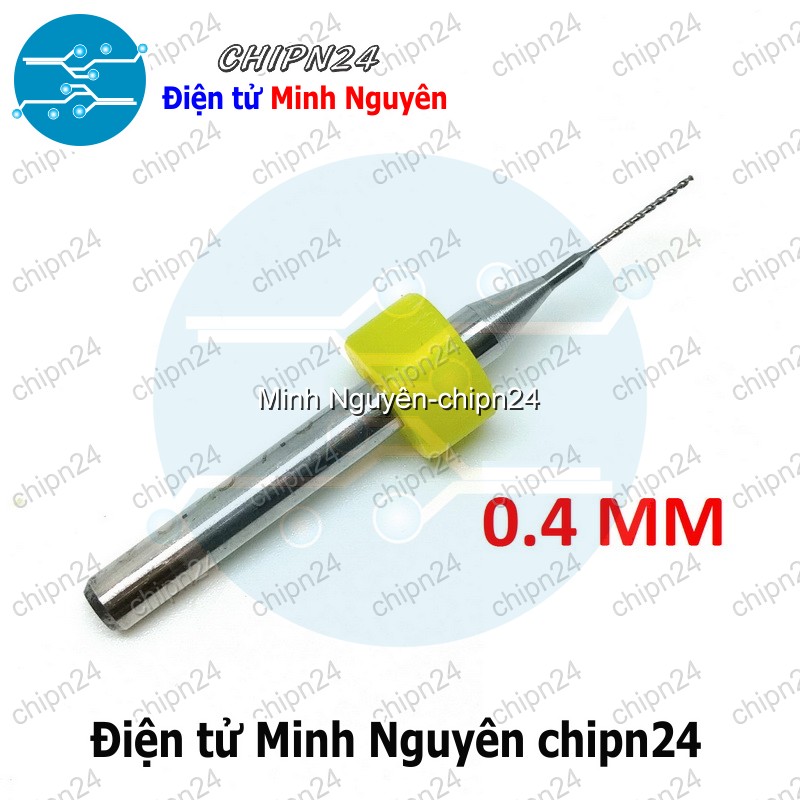 [2 cây] Mũi khoan mạch in CNC 0.4mm (Mạch điện tử, PCB) - HH000919