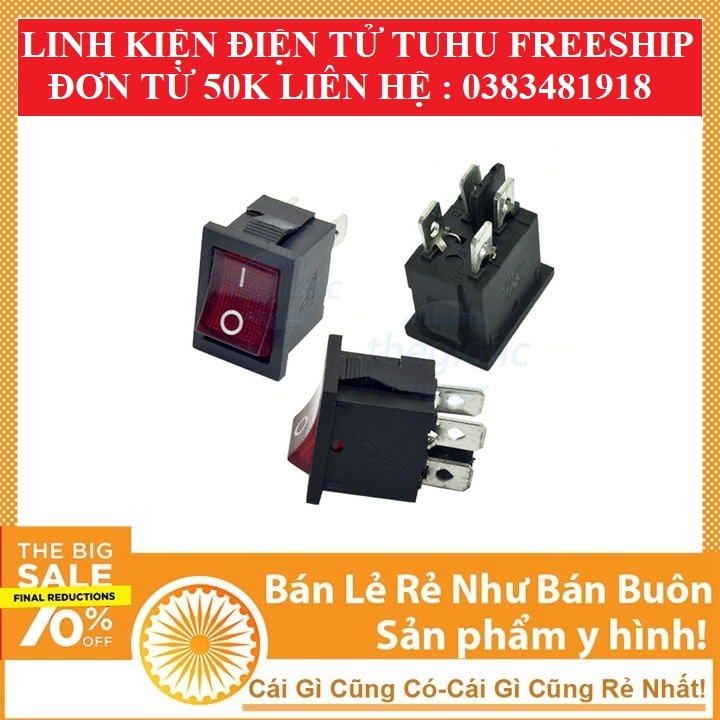 Công tắc 4 chân kcd1-104 6a 250v - linh kiện điện tử tuhu 3m