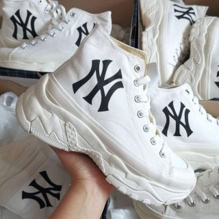 Giày Sneaker MLB Chunky High New York Yankees white  Full box thumbnail