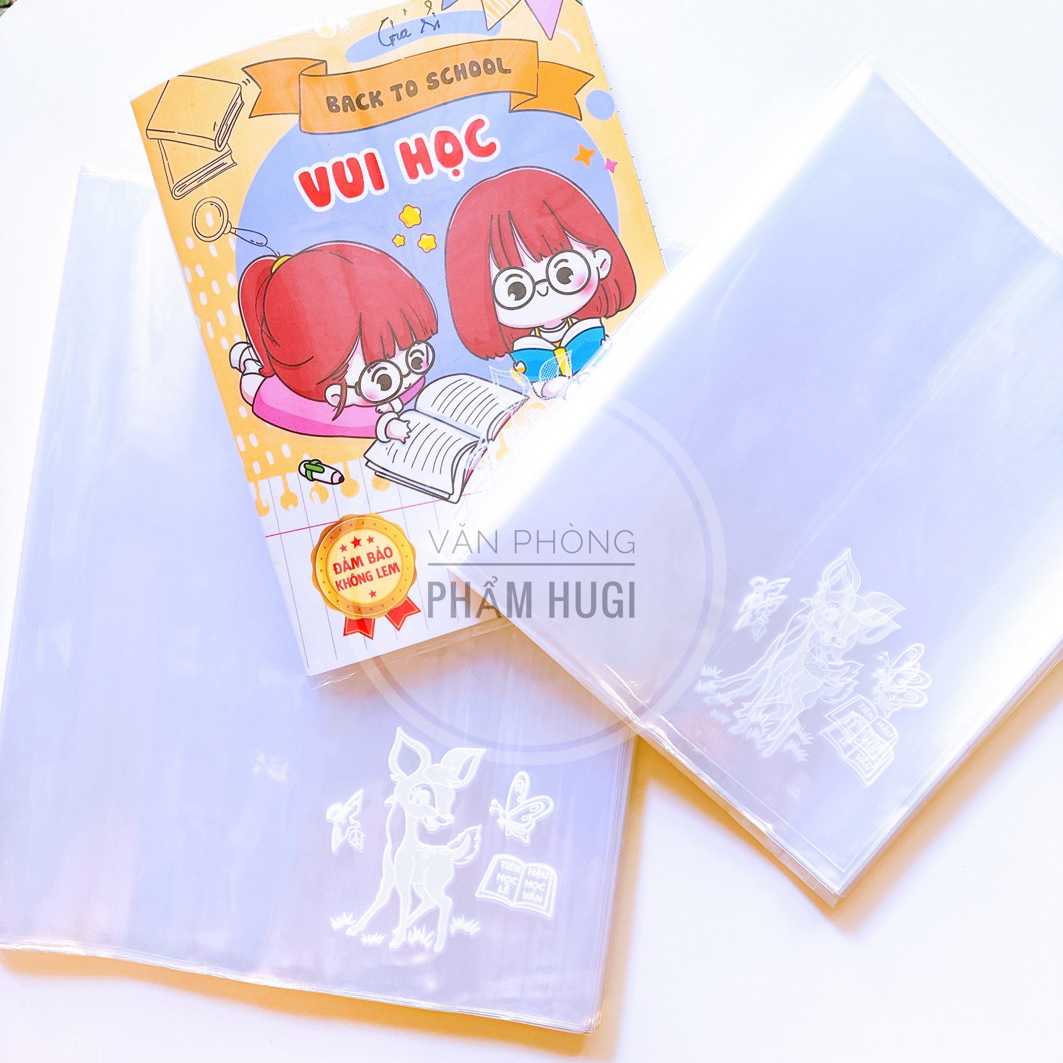 Xấp 50 Bìa Bao Tập, Bao Vở, Bọc Tập Sách Hình Nai Loại Dày Đặc Biệt Dụng Cụ Học Tập