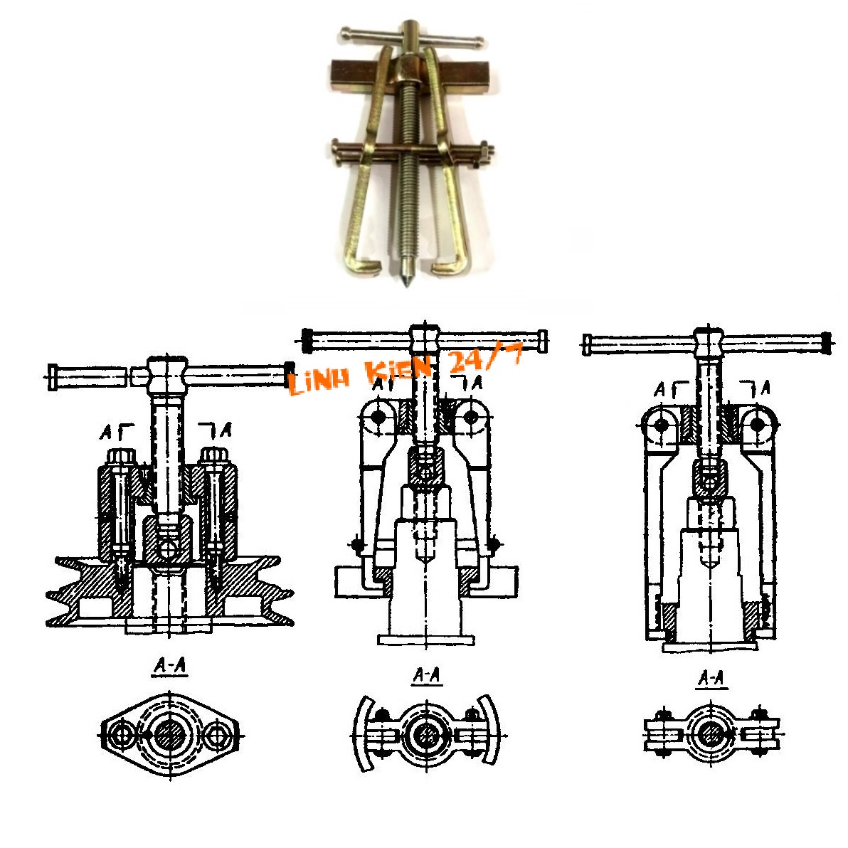 VAM CẢO BẠC 2 CHẤU 150MM