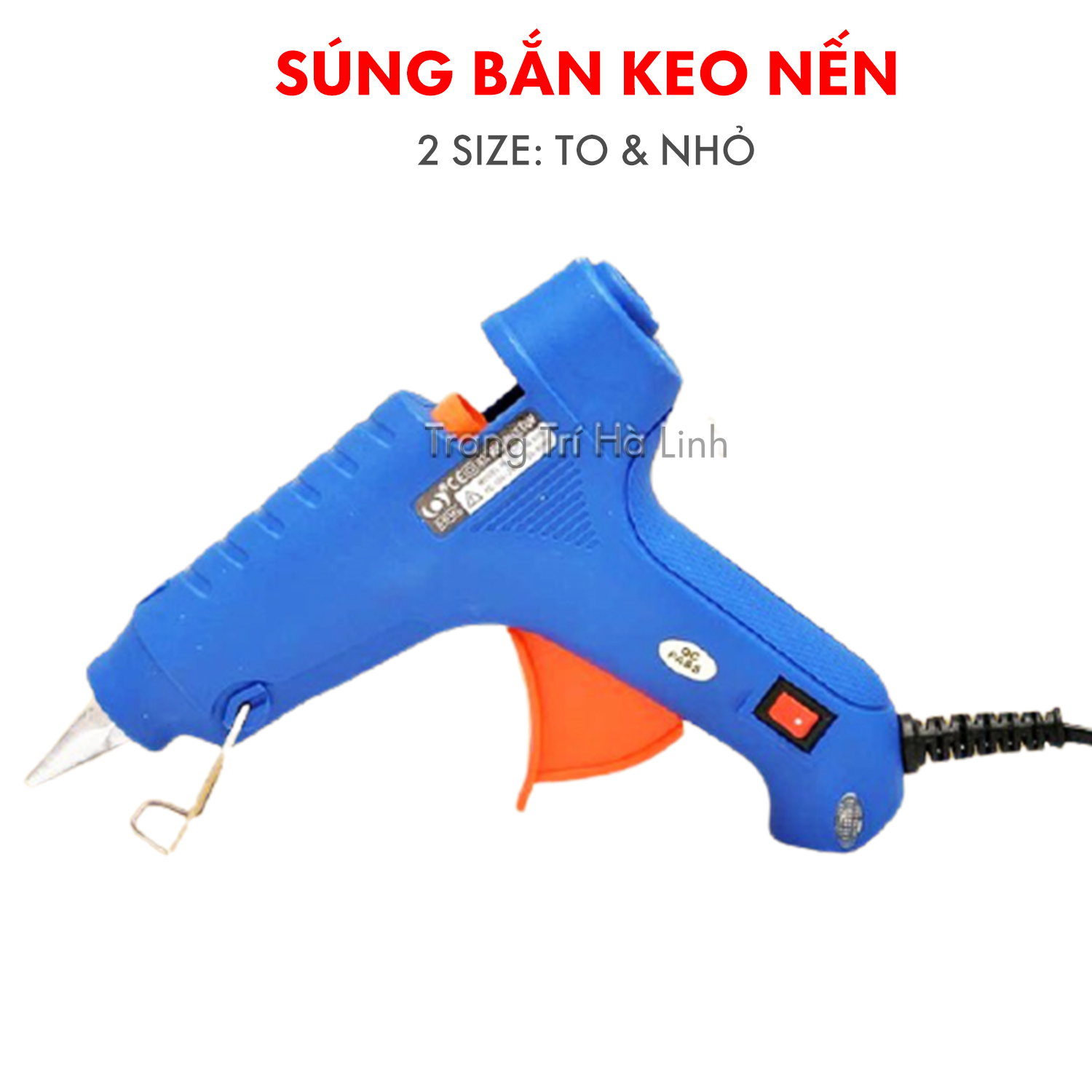 Súng bắn keo nến silicon màu xanh công suất 60w và 20W nhỏ gọn