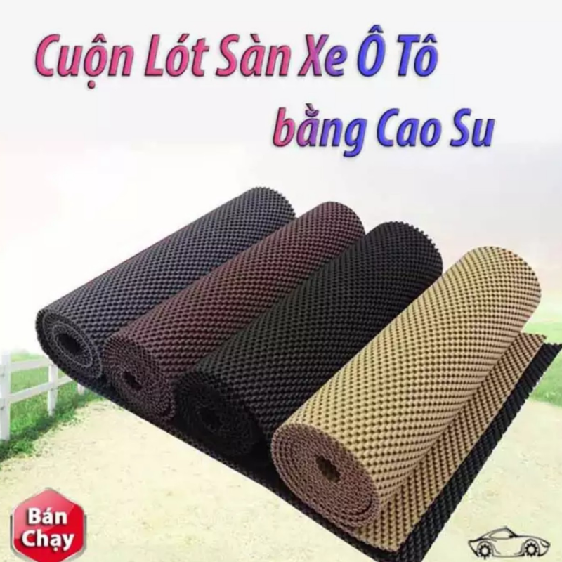 Thảm Lót Sàn Ô Tô Bằng Cao Su - Kích Thước 60cmx150cm - Lót Cốp Ô Tô - Lót Khoang Hành Lý - Lót Sàn Xe - Cao Su Tự Nhiên, Không Mùi, Không Thấm Nước
