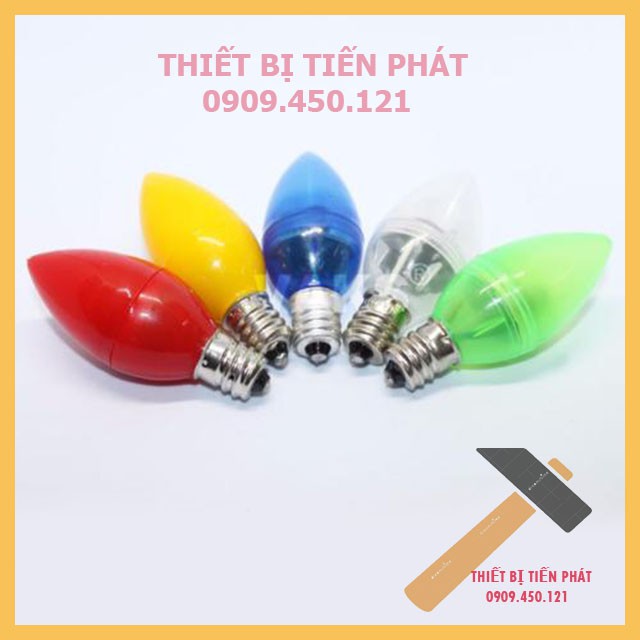 [HCM]Bóng Led Ớt Bóng Led Cana Siêu Bền Đủ Màu Sắc Trắng Vàng Đỏ (Hộp Gồm 2 Bóng Hàng Xịn)