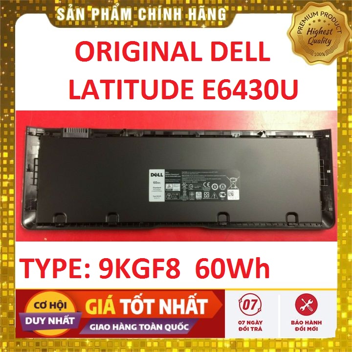 Pin laptop dell 9kgf8 latitude 6430u 60wh - pin zin bảo hành 6 thang lỗi đổi mới