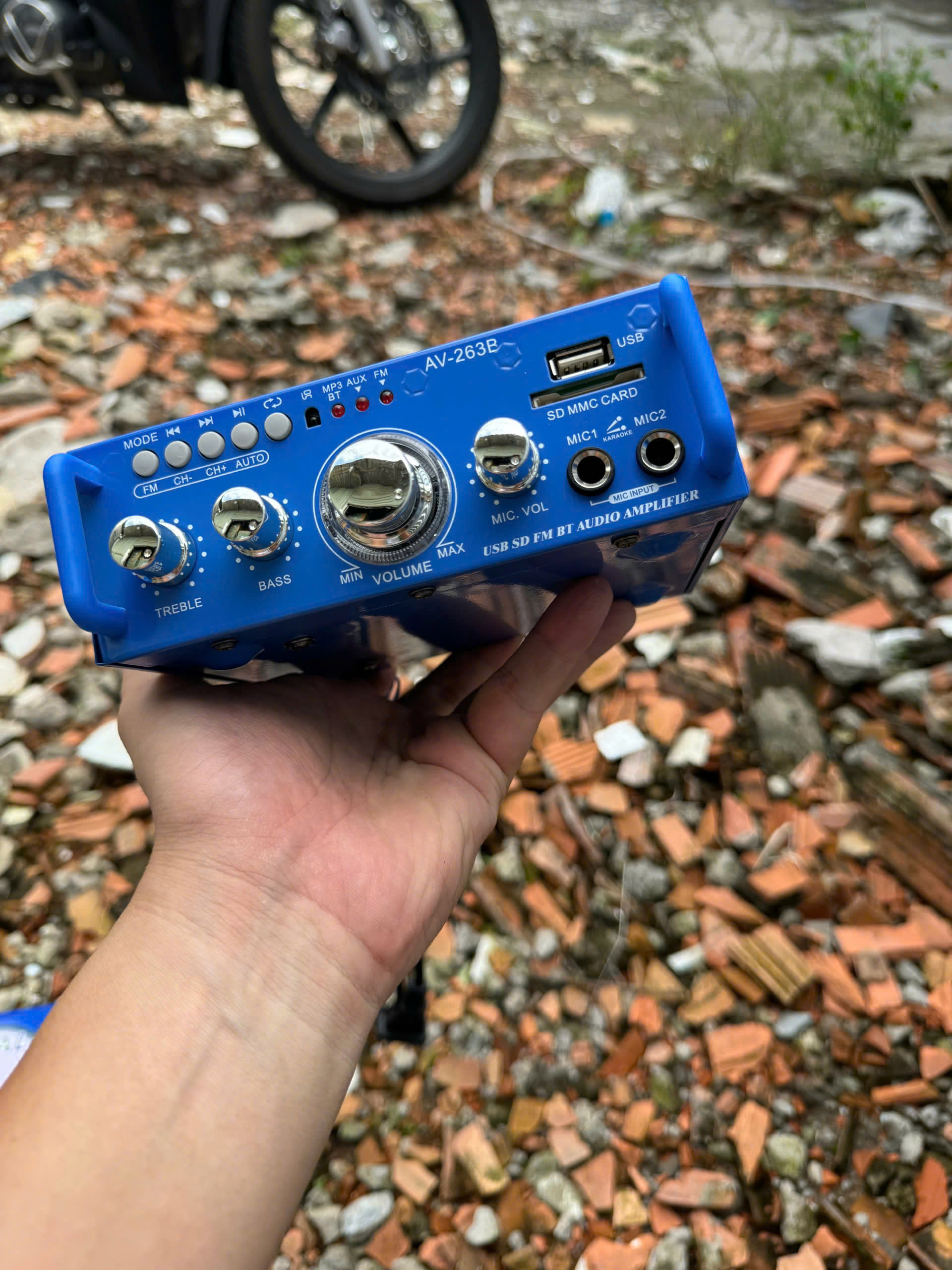 Ampli mini AV-263BT bluetooth hát karaoke công suất 200w