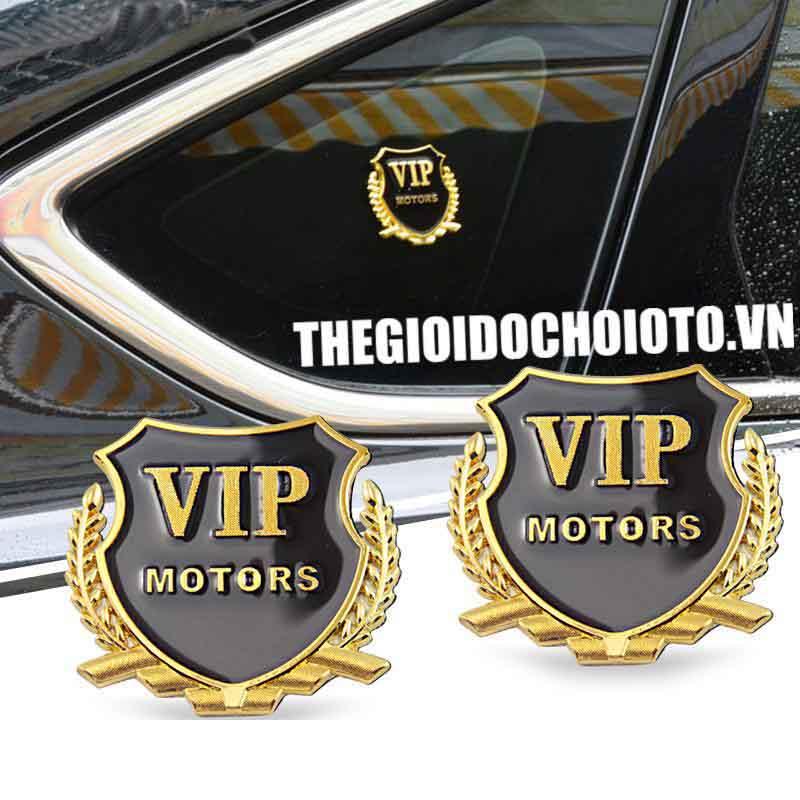 Bộ 02 logo huy hiệu bông lúa Vip trang trí ô tô
