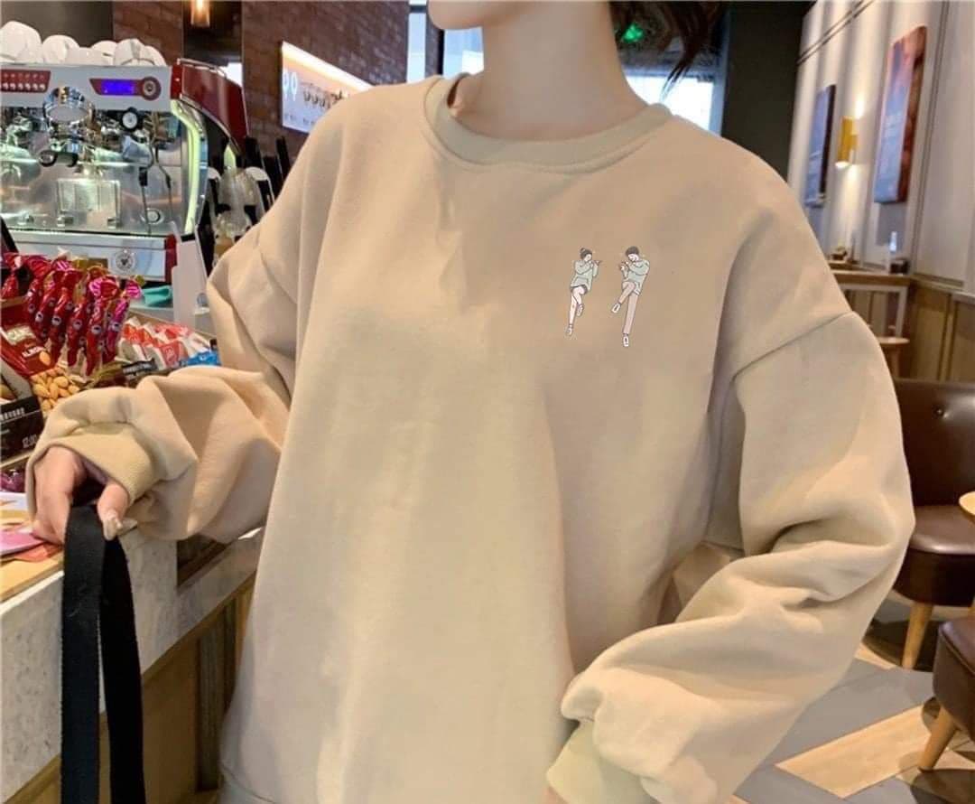 [ FREE SHIP ] Áo sweater nỉ đôi bạn than (trong luong tu 36kg tro len )