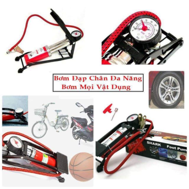 Bơm Hơi Đạp Chân Mini