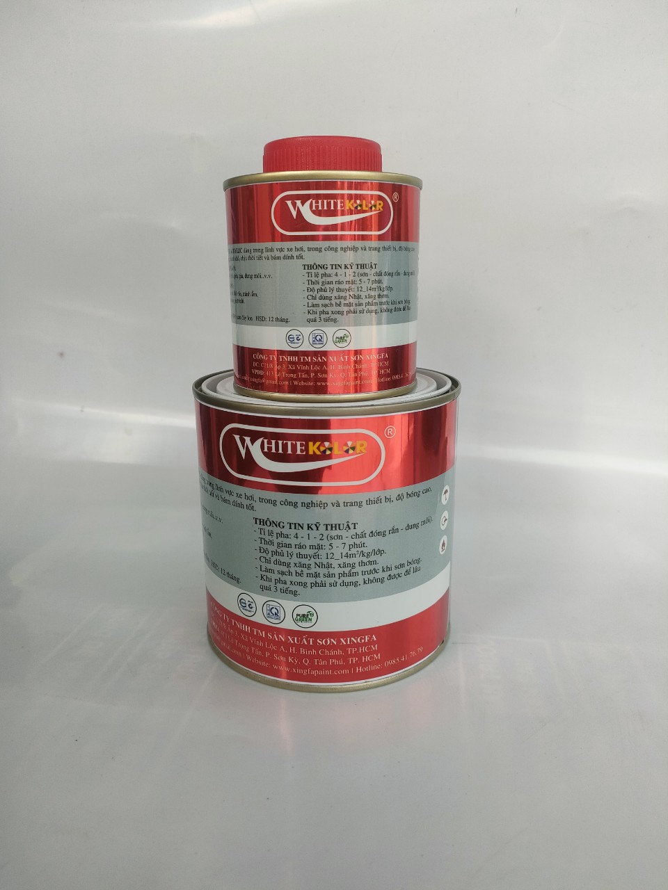 DẦU BÓNG 2K XINGFA DÙNG CHO SẮT KẼM, GỖ CẶP 1.2KG