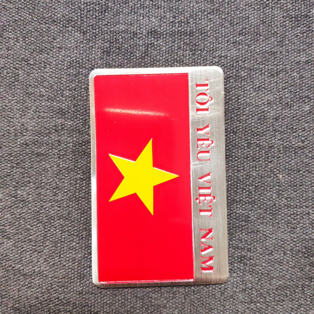 [Giá Gốc] Tem Nhôm Cờ Việt Nam (Tôi Yêu Việt Nam)