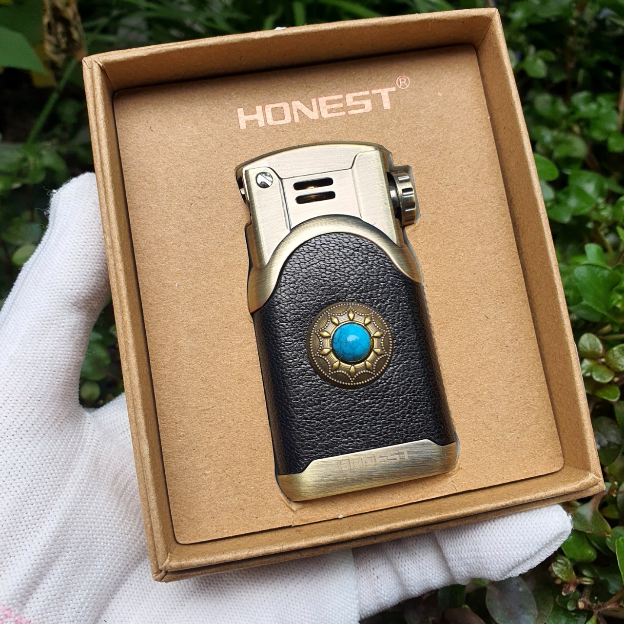 Bật Honest Bọc Da Cẩn Ngọc ( Có Hộp - Tặng Đá )