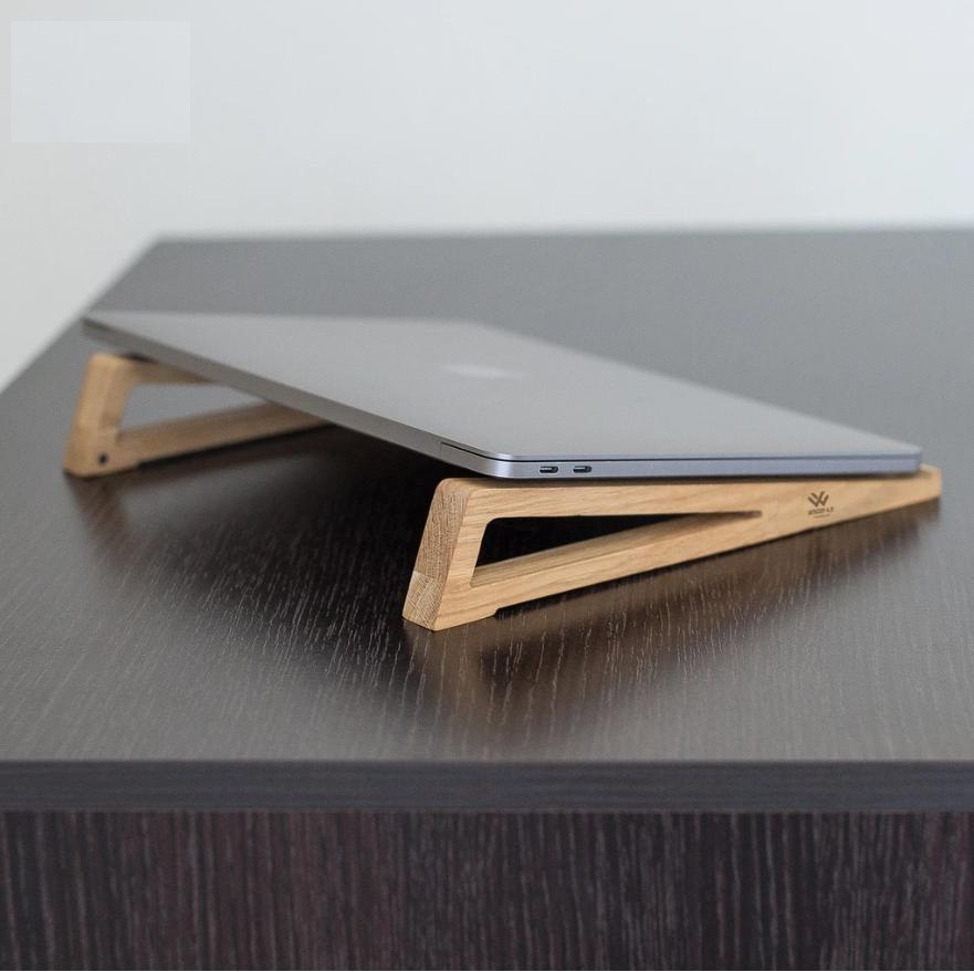 Chân Đế Gỗ Kê Macbook, Laptop Sang Trọng, Tinh Tế