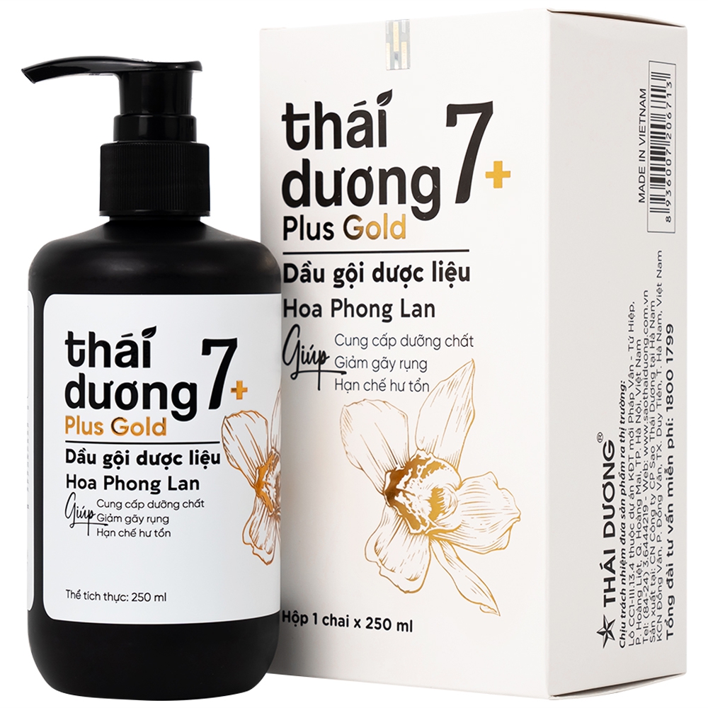 Dầu gội dược liệu Thái Dương 7 plus Sao Thái Dương 250ml