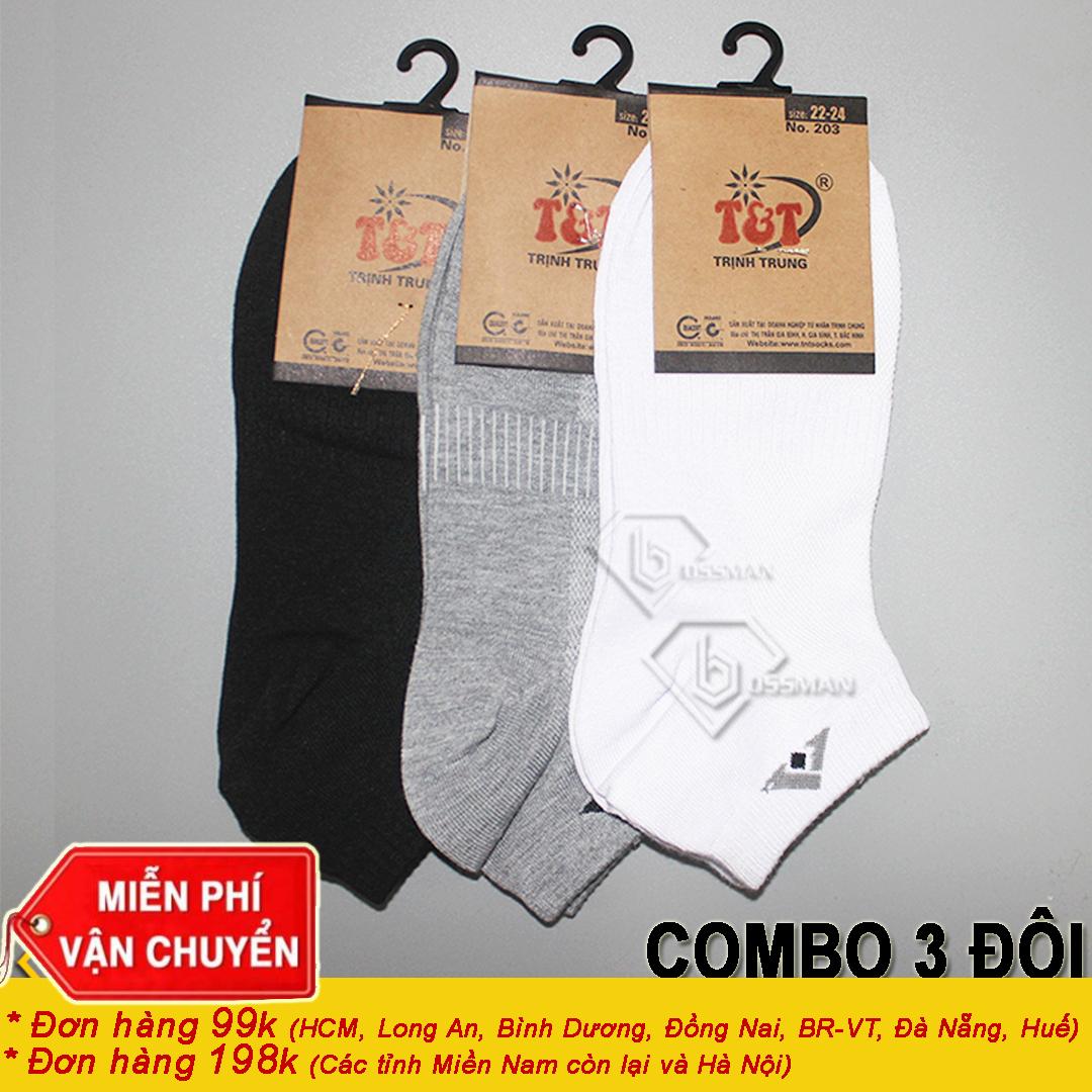 Combo 3 đôi tất nam - vớ nam bền đẹp - t.hiệu t&t