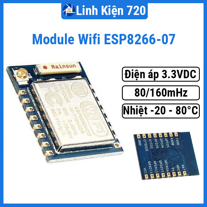 Module wifi ESP8266-07 cổng nối tiếp điều khiển không dây từ xa