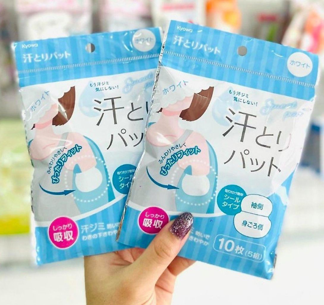 Set 10 miếng dán, thấm mồ hôi vùng nách Kyowa xuất xứ Nhật Bản
