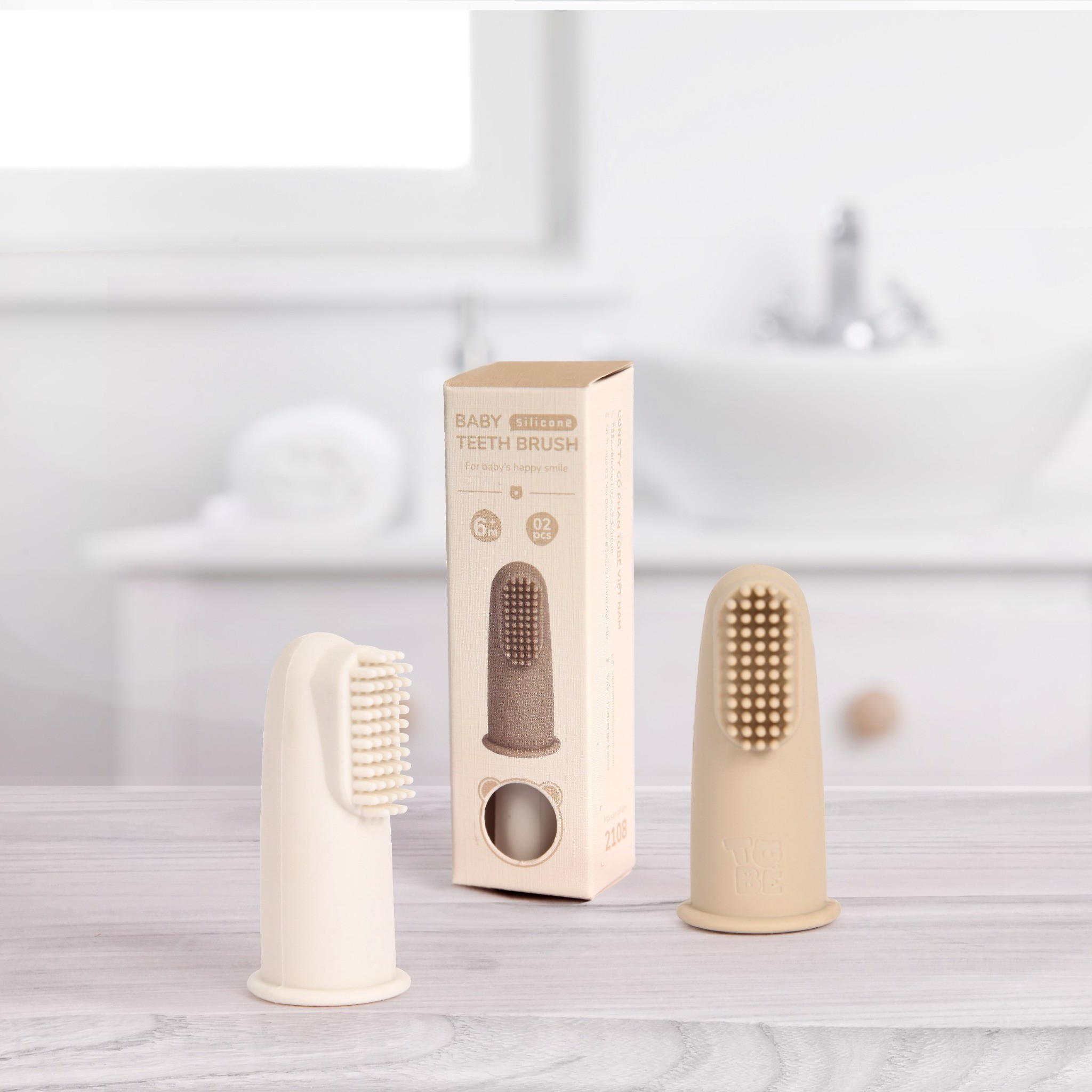 BÀN CHẢI NGÓN TAY RƠ LƯỠI SILICONE TOBÉ