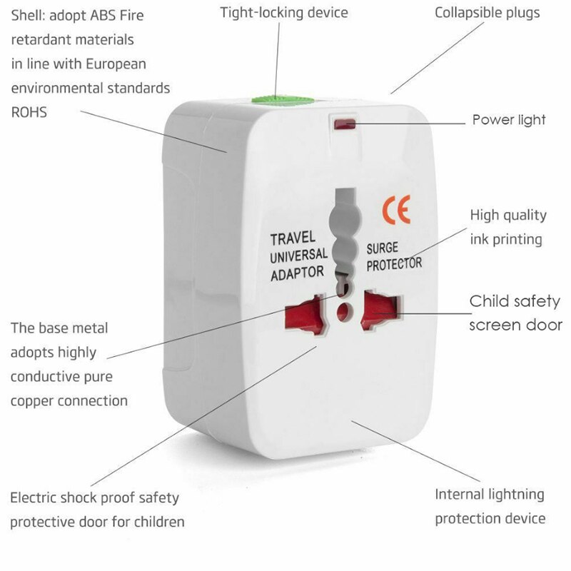 Ổ Cắm Du Lịch Đa Năng Có 2 Cổng USB - OCDL2