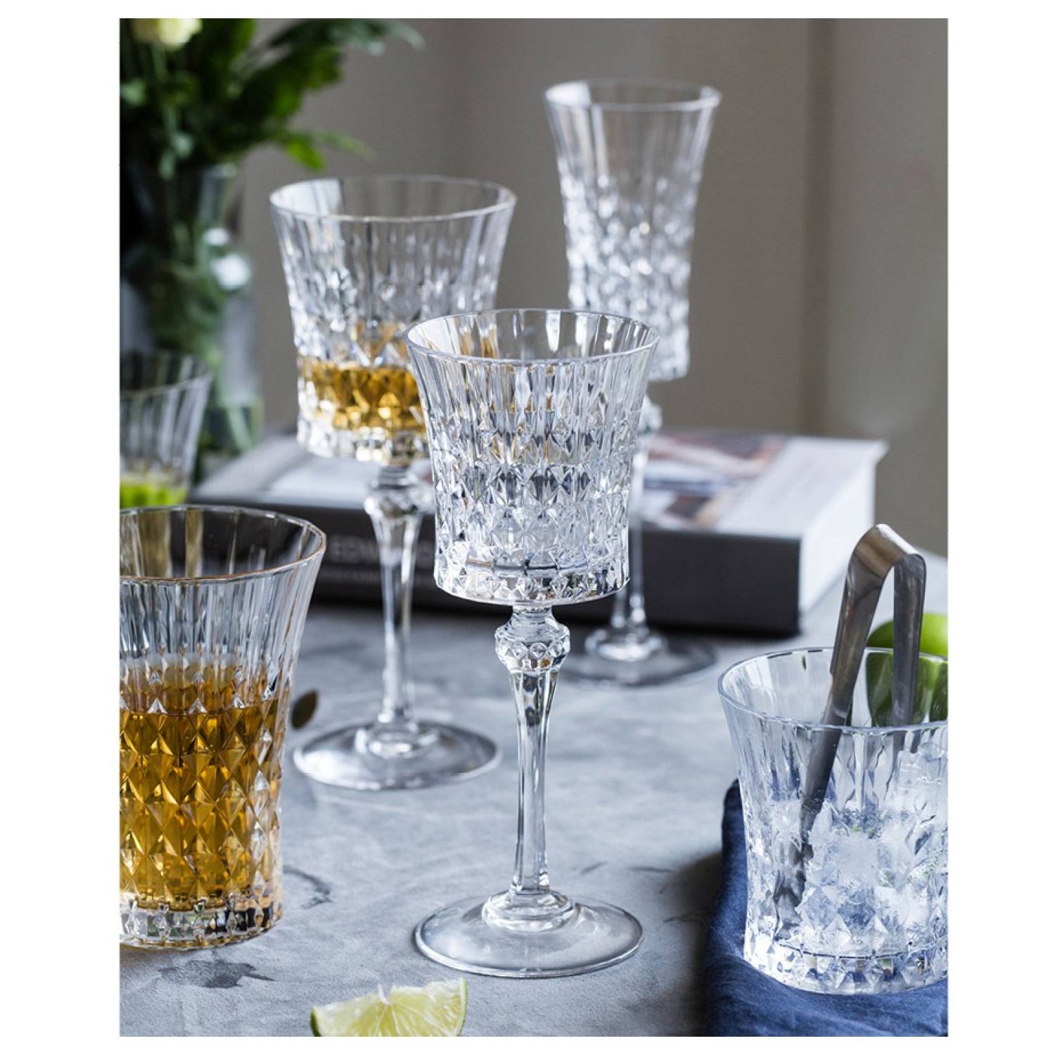 Goblet Glass - Ly Khứa Cạnh - Ly Thủy Tinh