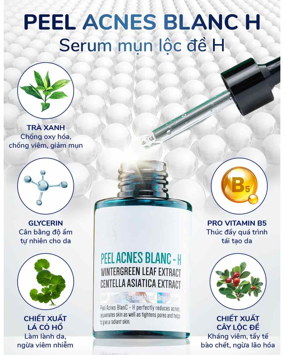 Serum Mụn Lộc Đề H - Peel Acnes Blanc H (mẫu mới)