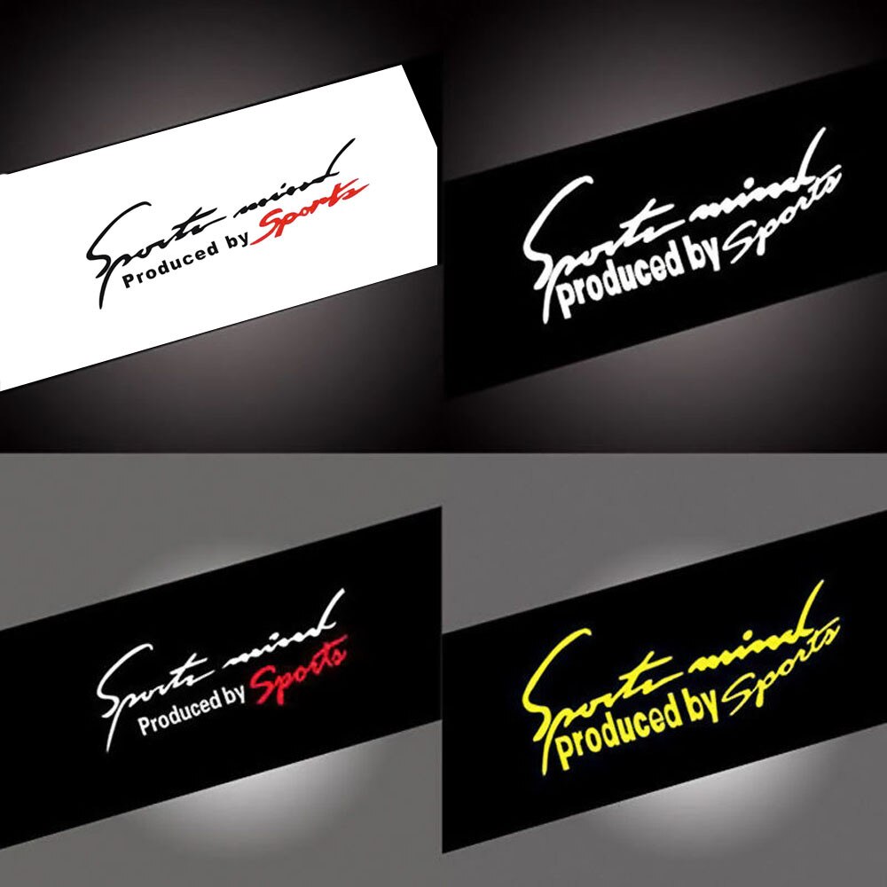 Tem Sport Mind Trang Trí Bản Lớn 35x15cm Màu Trắng Dán Lên Nắp Capo Xe - Phong Cách Cá Tính