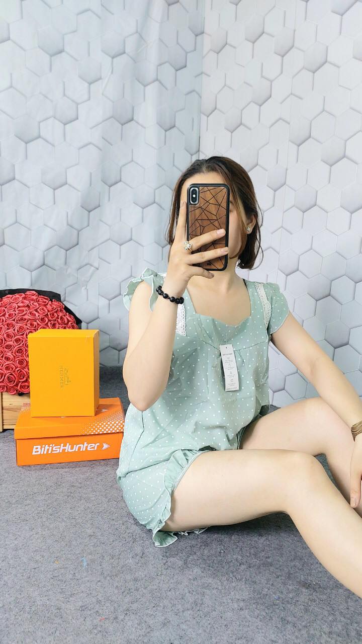 Sét bộ đùi chấm bi phối bèo / Bộ ngủ mặc nhà siêu rẻ