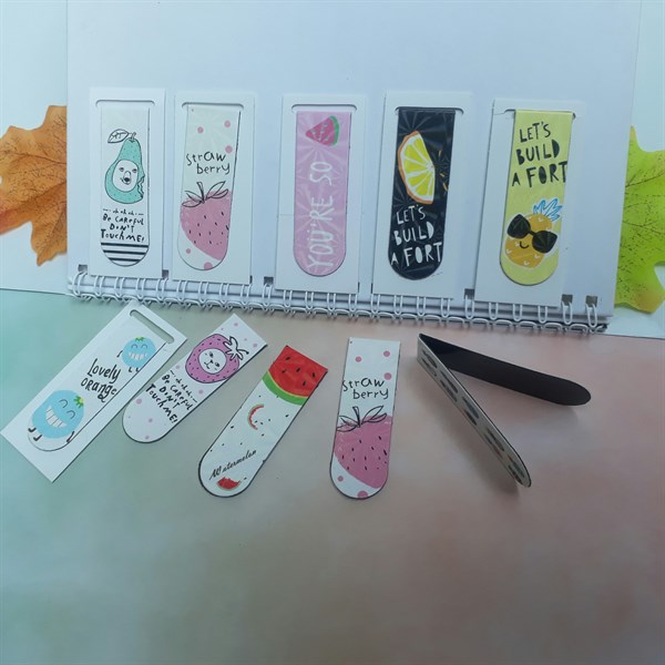 [HCM]Combo 5 Bookmark Nam Châm Đánh Dấu Sách - Trái Cây (Mẫu Ngẫu Nhiên)