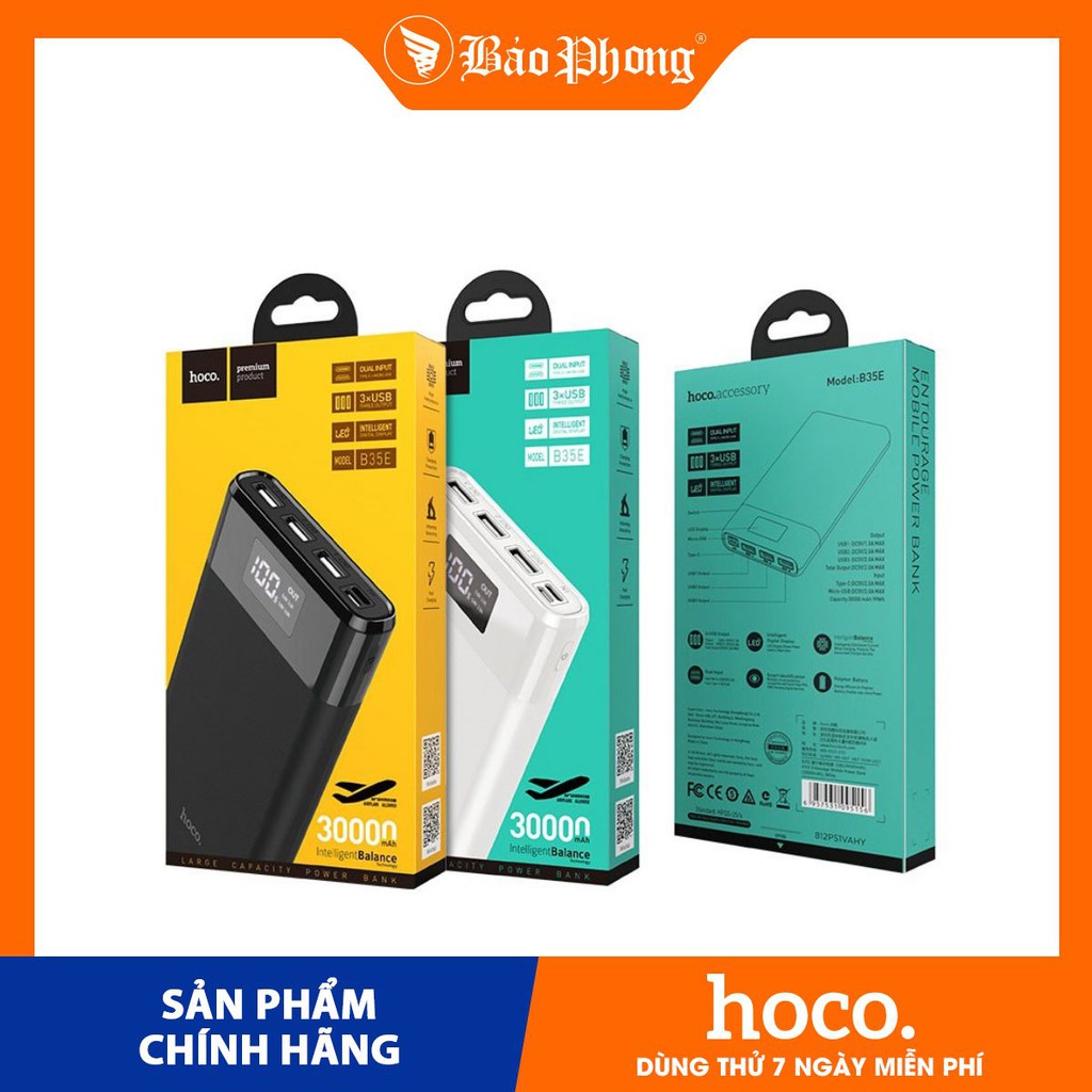 Pin sạc dự phòng HOCO B35E dung lượng 30000 mAh