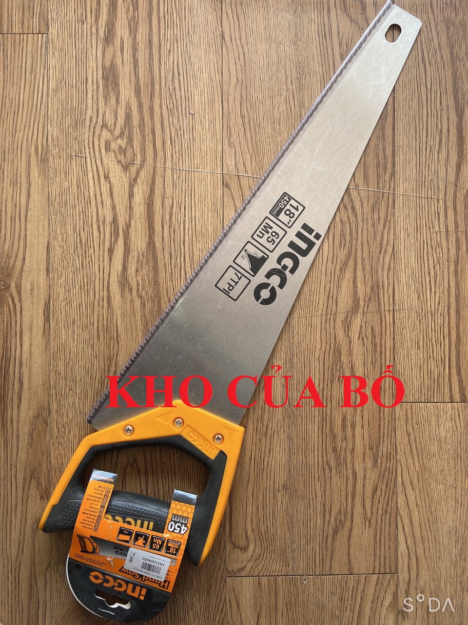Cưa tay lá liễu (450mm) Ingco HHAS08450
