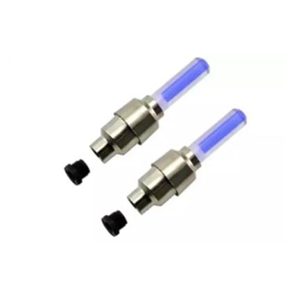 Bộ 2 đèn led gắn van bánh xe đạp (xanh dương)