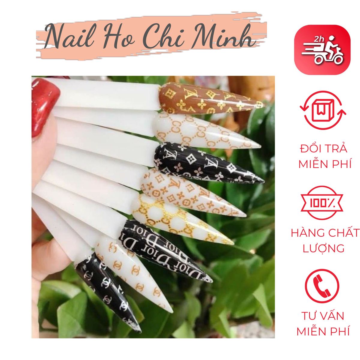 [HCM] Foil Dán Trang Trí Móng Nail - Set 10 Cuộn 4*100cm