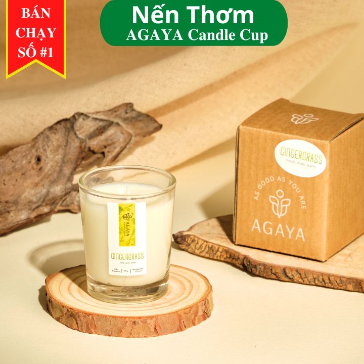 Nến Thơm khử mùi AGAYA Candle Cup - Mùi GINGERGRASS