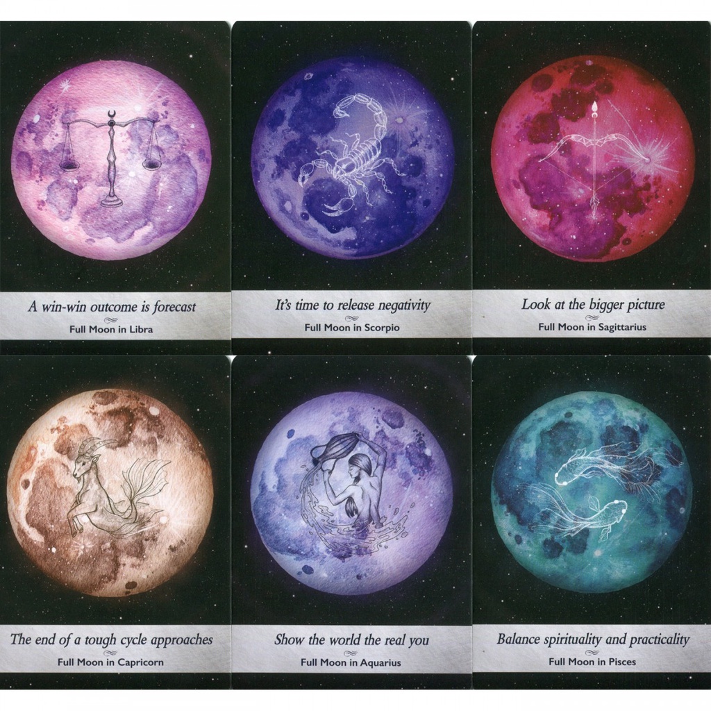 Bộ Bài Moonology Oracle Cards Tarot Size Gốc