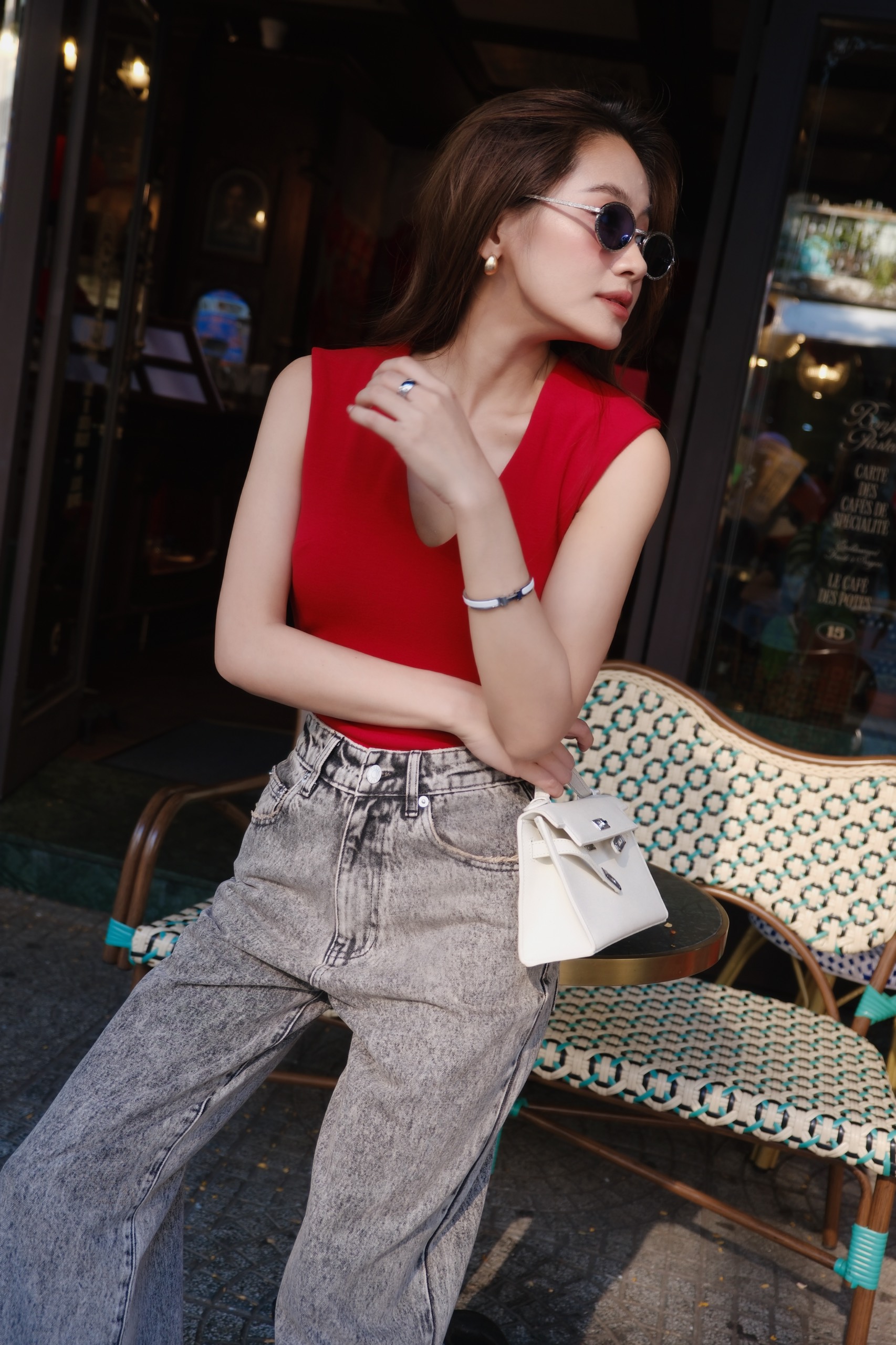 Quần jeans ống suông BASIC RIO JEANS