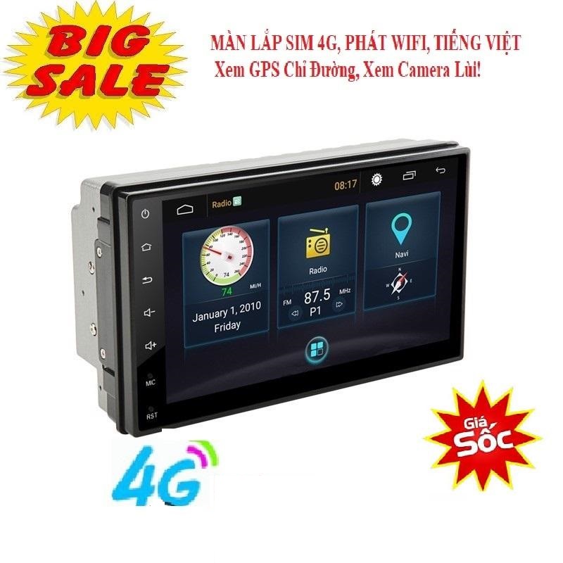 [Hỗ trợ lắp đặt Hà Nội] Màn hình android 10.1  ô tô có TIẾNG VIỆT, dvd android ô tô - Màn hình dvd cho ô tô, Màn hình oto full HD, Tích hợp GPS chỉ đường, camera lùi, Đầu dvd oto