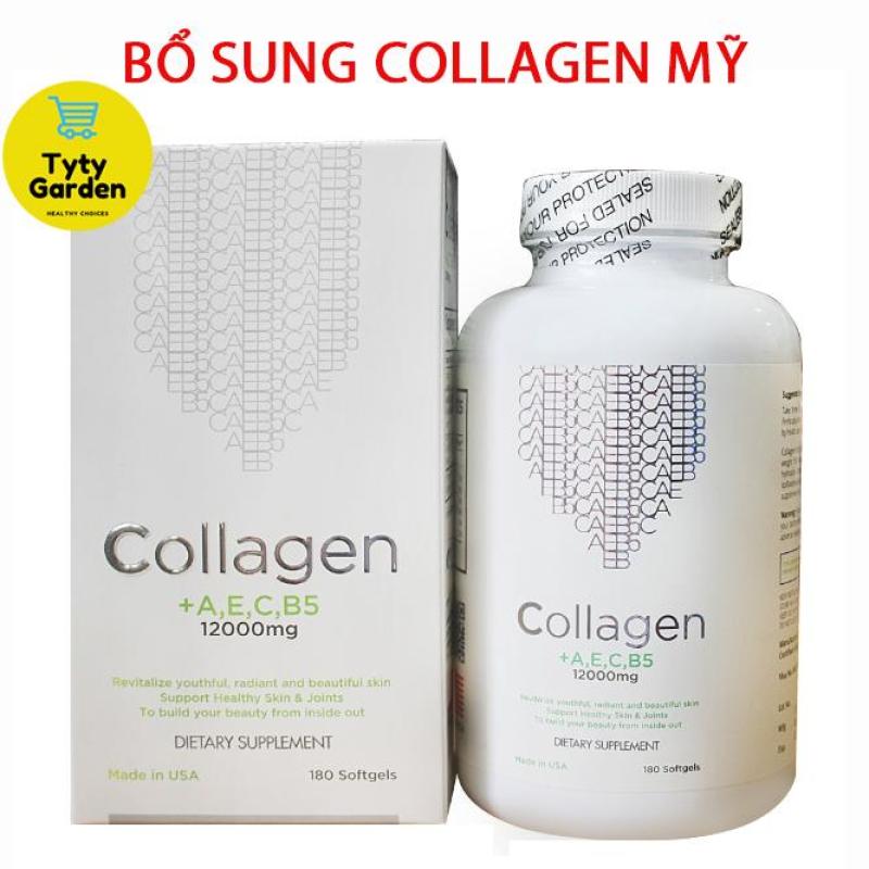 Viên Uống Collagen + AEC B5 12000MG USA (Hộp 180 viên) - Đẹp da, ngăn ngừa lão hóa cao cấp