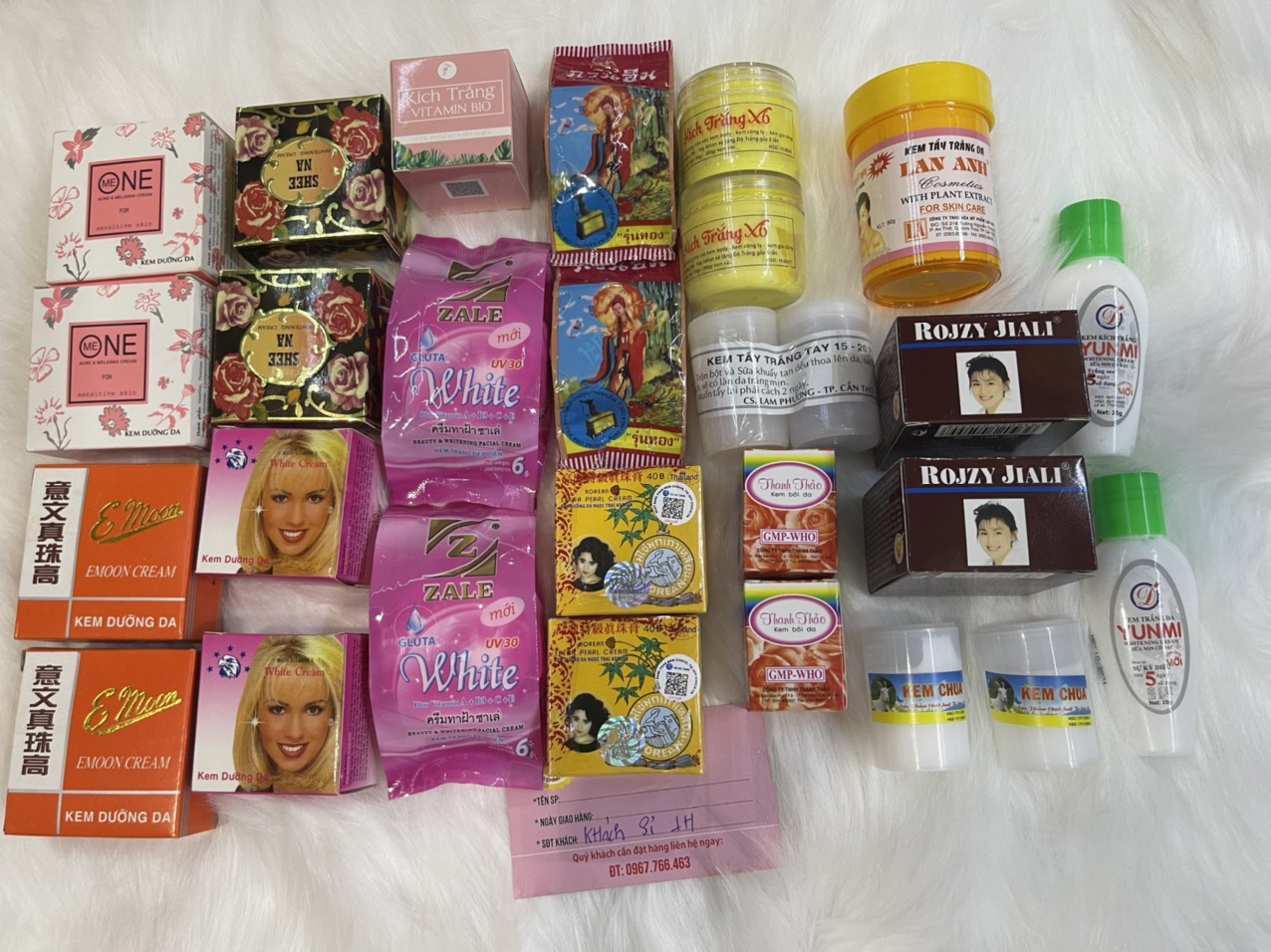 Combo kem trộn siêu trắng nhanh cấp tốc 0010 ( trộn sẵn 300_400g) toàn thân