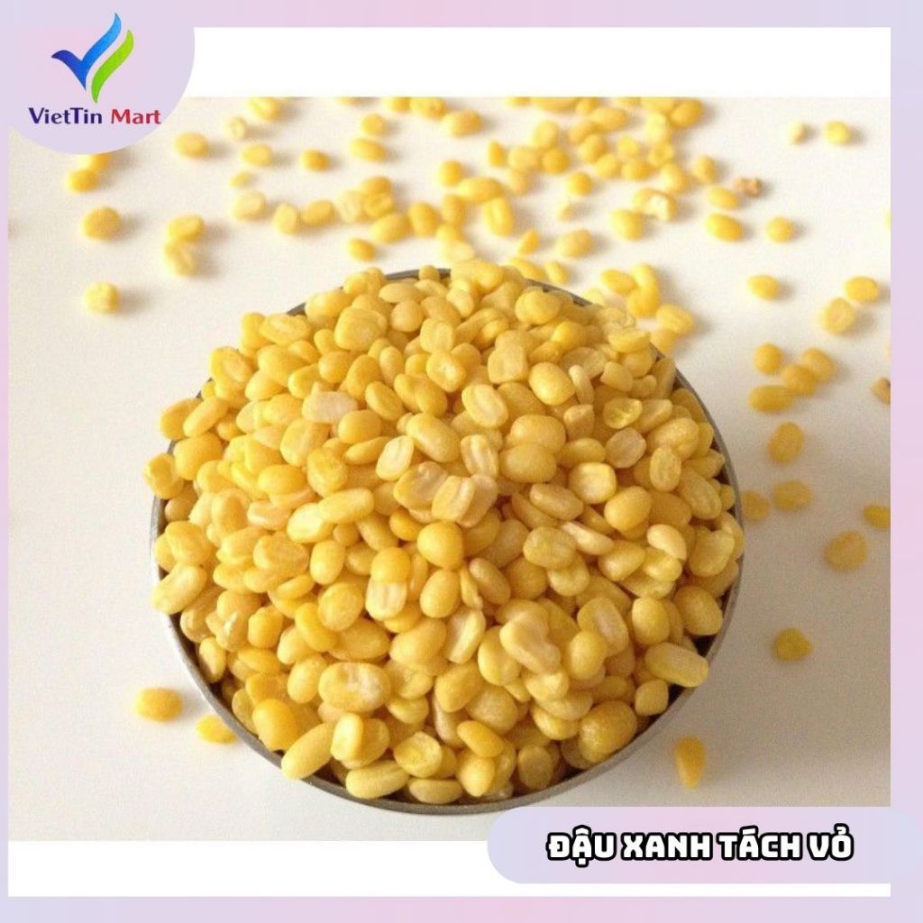 Đậu Xanh Đã Bóc Vỏ Viettin Mart 1Kg